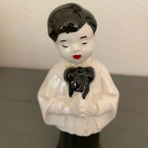 Antique porcelain choir set: 4 choirboys and 2 angels - Picture 8 of 10